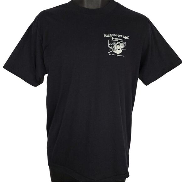 Houston Off Road T Shirt Vintage 80s Four Wheeling 50/50 Made In USA Mens Size M - Picture 2 of 8